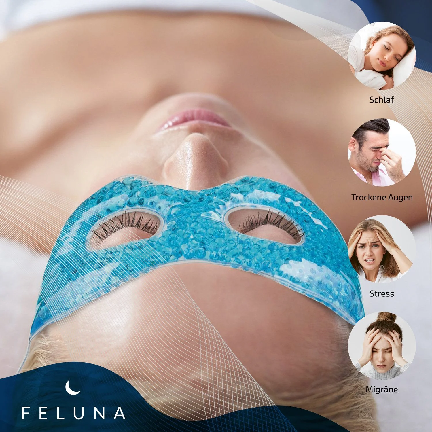 Gel-Gesichtsmaske für Kälte- & Wärmetherapie – Kühlende Wellnessmaske